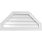Ekena Millwork Octagonal Top Surface Mount PVC Gable Vent w/ 2"W x 2"P Brickmould Sill Frame, 30"W x 14"H GVPOT30X1403SN - alternate 1